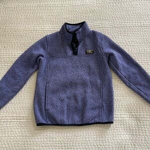 Girls L.L. Bean Purple Fleece Snap Top | Kids 11-12